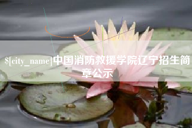 阿克苏中国消防救援学院辽宁招生简章公示