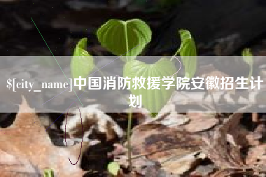 阿克苏中国消防救援学院安徽招生计划
