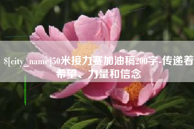 阿克苏50米接力赛加油稿200字-传递着希望、力量和信念