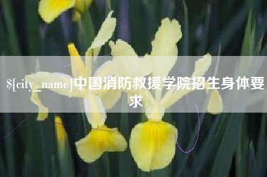阿克苏中国消防救援学院招生身体要求