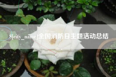 阿克苏全国消防日主题活动总结