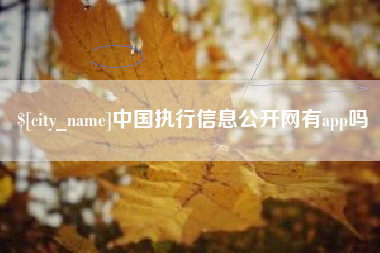 阿克苏中国执行信息公开网有app吗