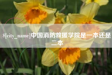 阿克苏中国消防救援学院是一本还是二本