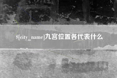 阿克苏九宫位置各代表什么