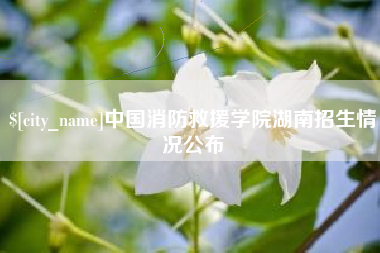 阿克苏中国消防救援学院湖南招生情况公布