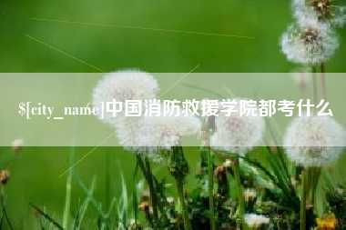 阿克苏中国消防救援学院都考什么
