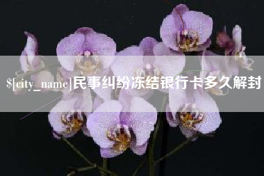 阿克苏民事纠纷冻结银行卡多久解封