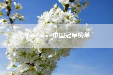 阿克苏中国冠军榜单