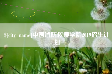 阿克苏中国消防救援学院2019招生计划