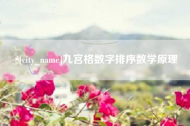 阿克苏九宫格数字排序数学原理