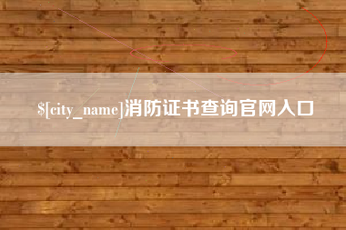 阿克苏消防证书查询官网入口