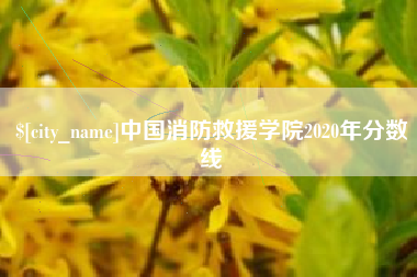 阿克苏中国消防救援学院2020年分数线